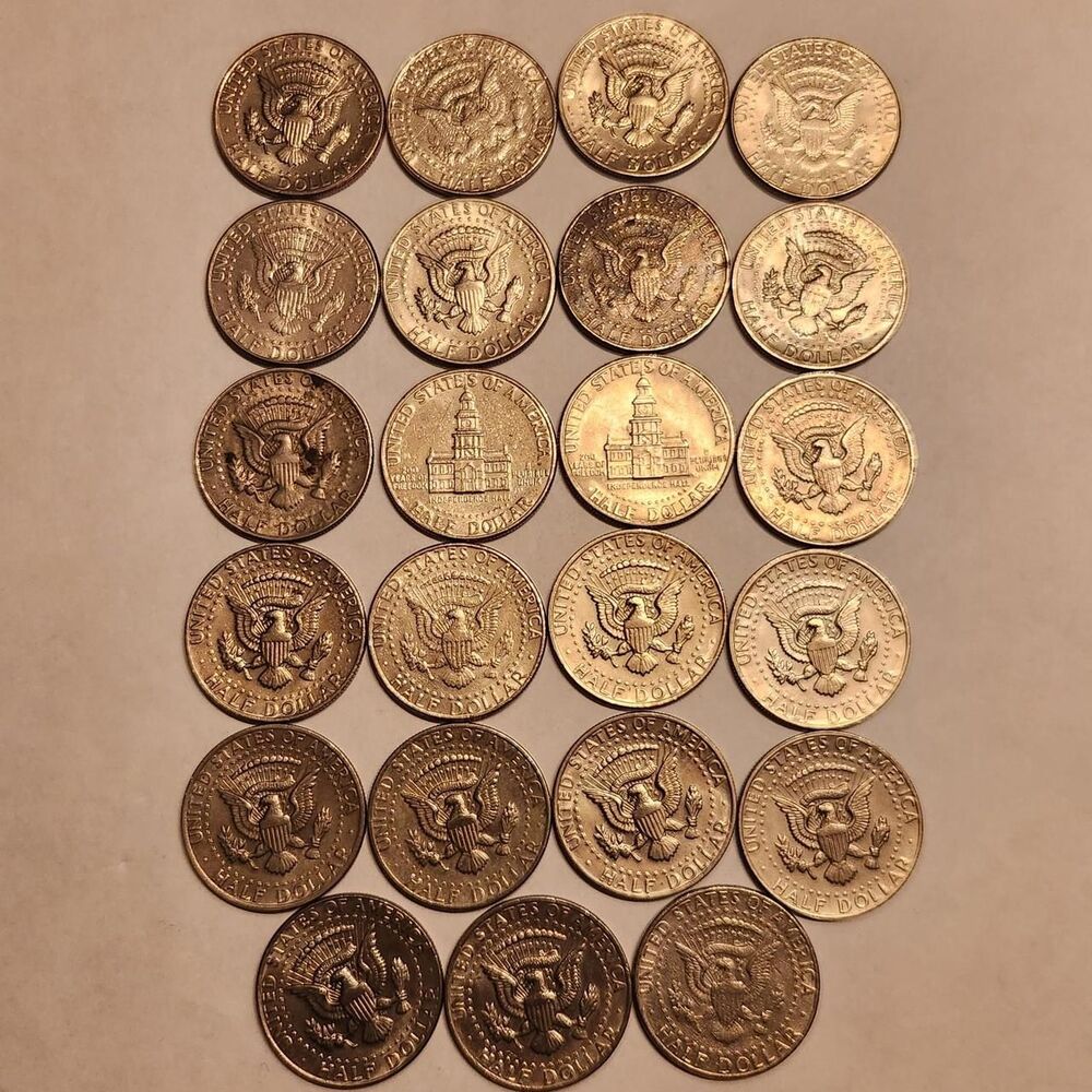 LOT OF 23 KENNEDY HALF DOLLARS